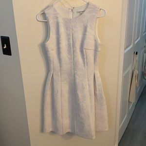 Calvin Klein white appliqué floral dress 2